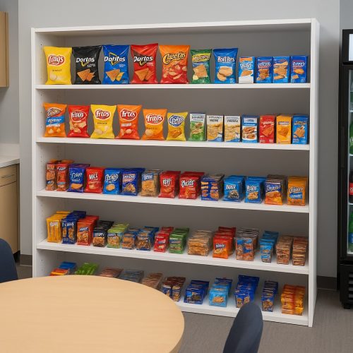 Full stocked office pantry from Alamo Vending
